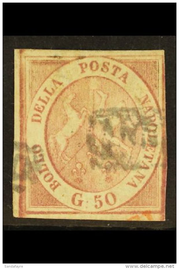 NAPLES 1858 50gr Brownish Red, Sass 14, Fine Used With Just Clear To Ample Margins All Round, Clear Impression And... - Non Classés