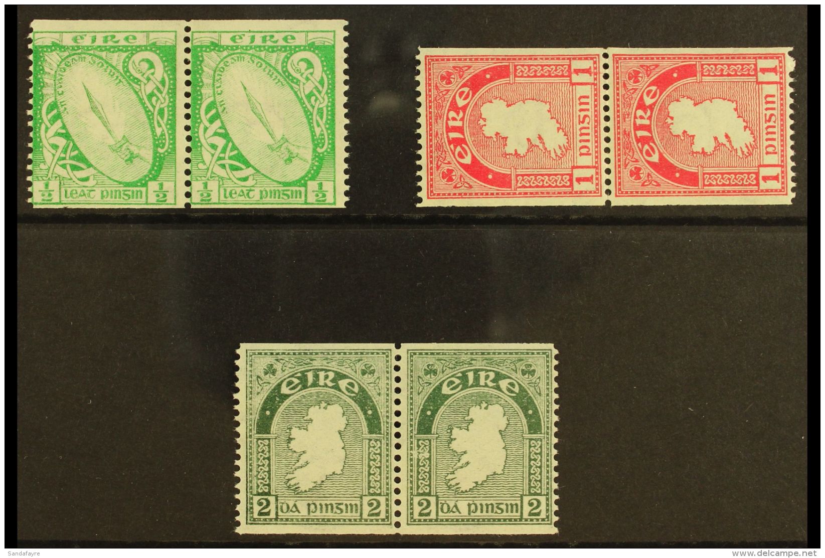 1934 COIL STAMPS Fine Mint Pairs Of &frac12;d, 1d And 2d, SG 71a, 72c, 74a. (3 Pairs) For More Images, Please... - Altri & Non Classificati