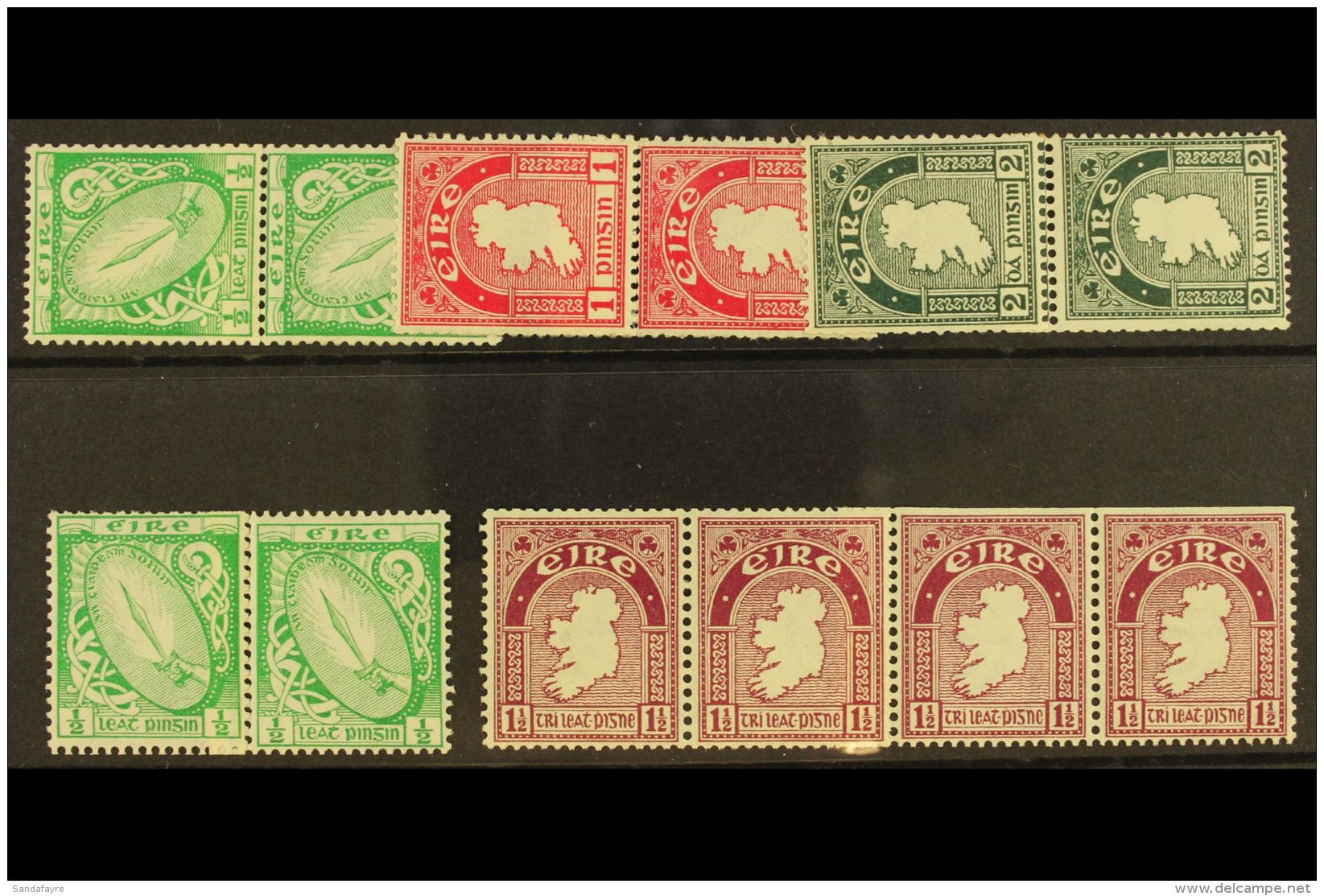 1934 COIL JOINS Vertical Pairs Of &frac12;d, 1d And 2d, Horizontal &brvbar;d Pair, 1&frac12;d Strip Of Four, Fine... - Altri & Non Classificati