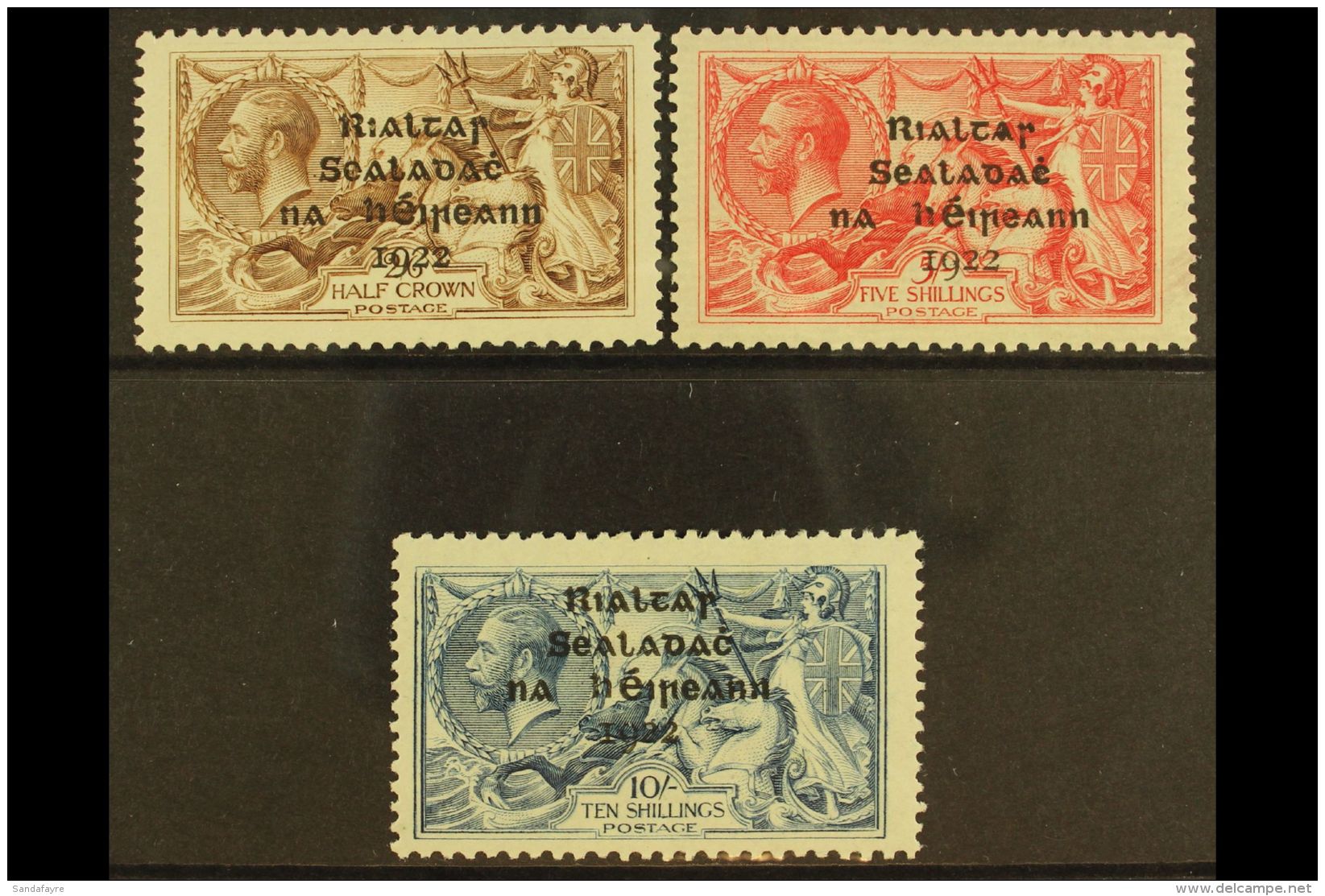 1922 Dollard Seahorses Set, SG 17/21, Fine Mint, The 5s On Pseudo-laid Paper. (3) For More Images, Please Visit... - Autres & Non Classés