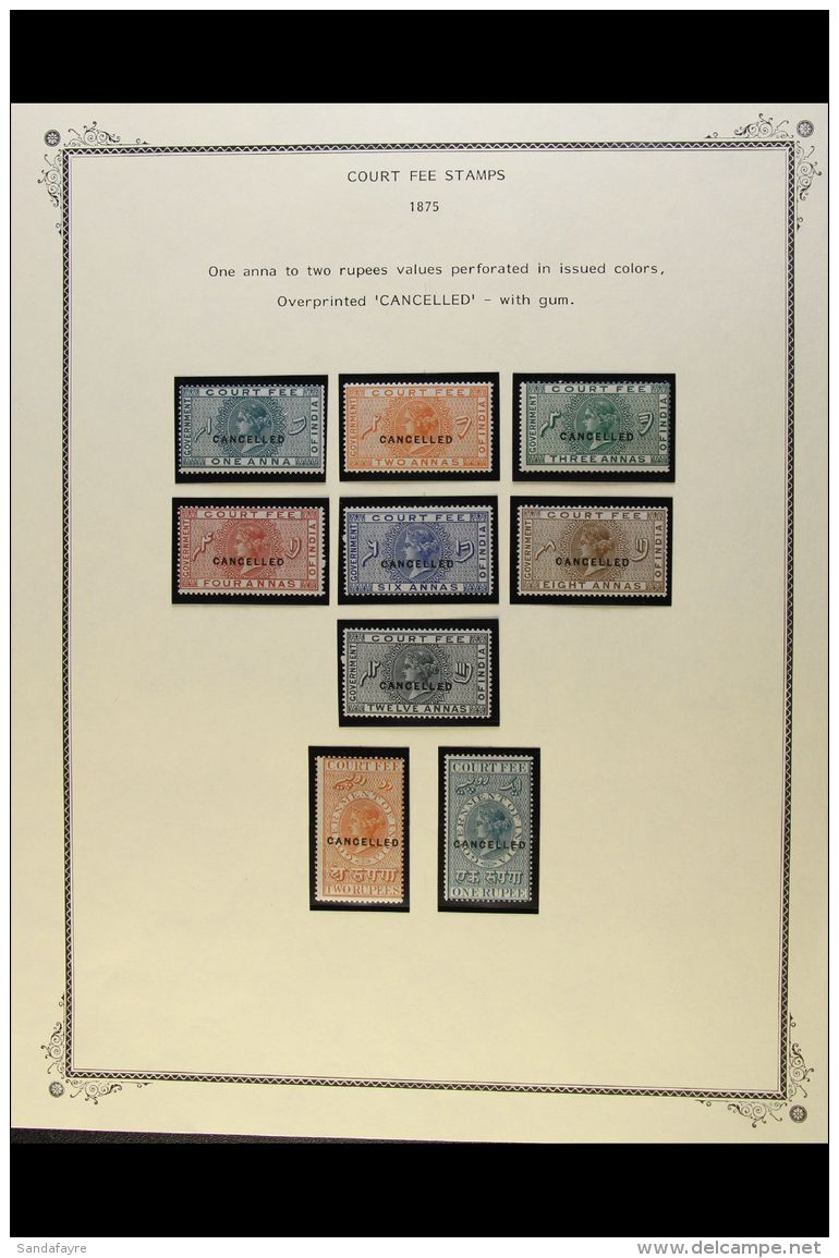 REVENUES - COURT FEE STAMPS 1870-1967 Mostly Used Collection/accumulation On Album Pages, Starts With 1870-72 3a... - Altri & Non Classificati