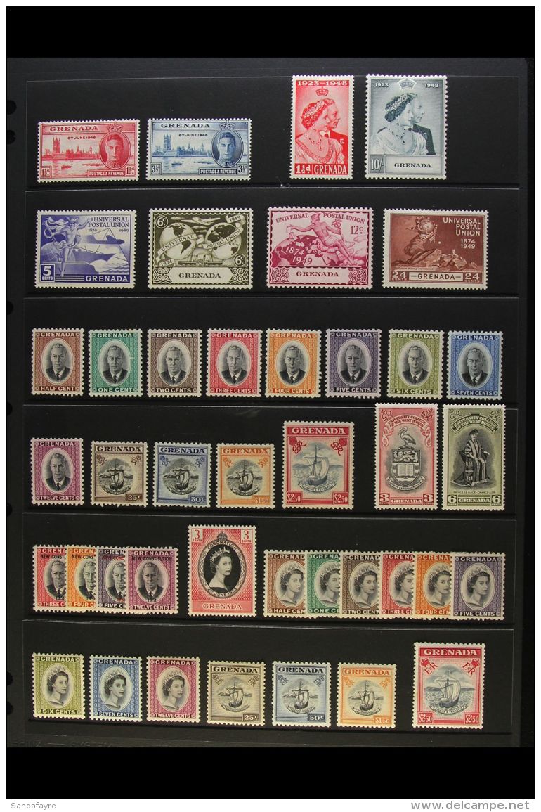 1946-1969 ALL DIFFERENT MINT COLLECTION A Complete Basic Collection To 1969 "Man On The Moon" Set Except For The... - Grenada (...-1974)