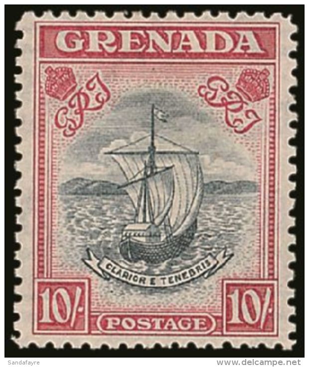 1938-50 10s Slate Blue &amp; Bright Carmine, Perf 12 (Narrow Frame), SG 163c, Very Fine Mint For More Images,... - Grenada (...-1974)