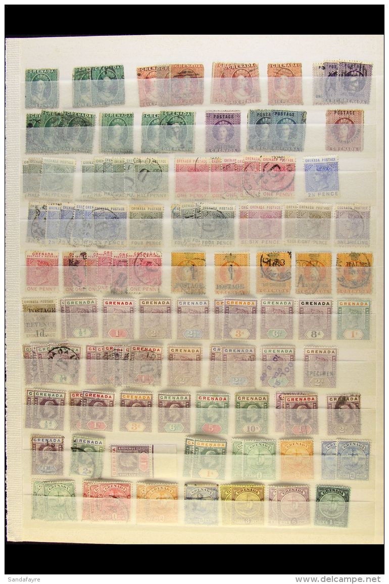 1861-1953 OLD RANGES On A Two-sided Stock Page, Mint &amp; Used, Inc 1861-62 1d Used, 1863-71 To 6d Wmk Sideways... - Grenada (...-1974)
