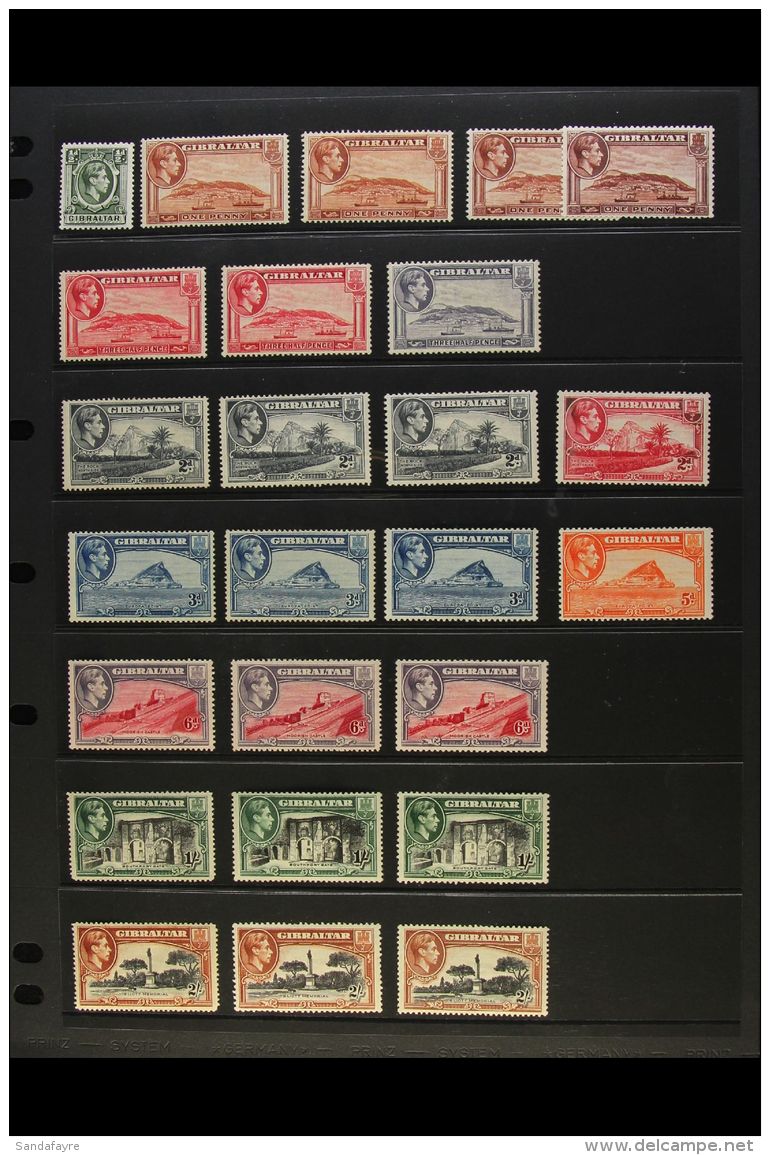 1938-51 FINE MINT DEFINITIVES An Attractive All Different Collection Which Includes The Complete Set From... - Gibilterra
