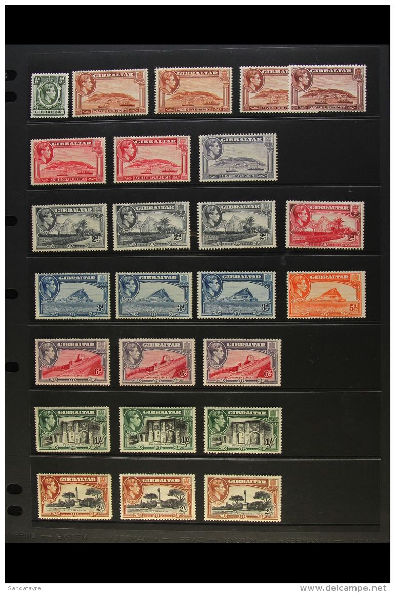 1938-51 FINE MINT DEFINITIVES An Attractive All Different Collection Which Includes The Complete Set From... - Gibraltar