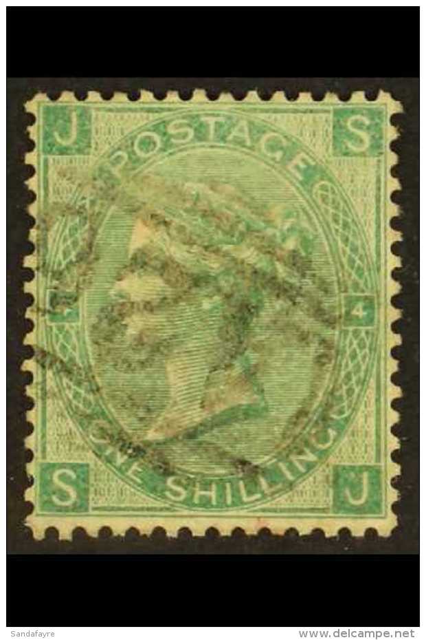 1865-73 GB 1s Green On Thick Paper, Wmk Emblems (SG 101b) Light "A26" Cancellation &amp; Very Well- Centered. For... - Gibilterra