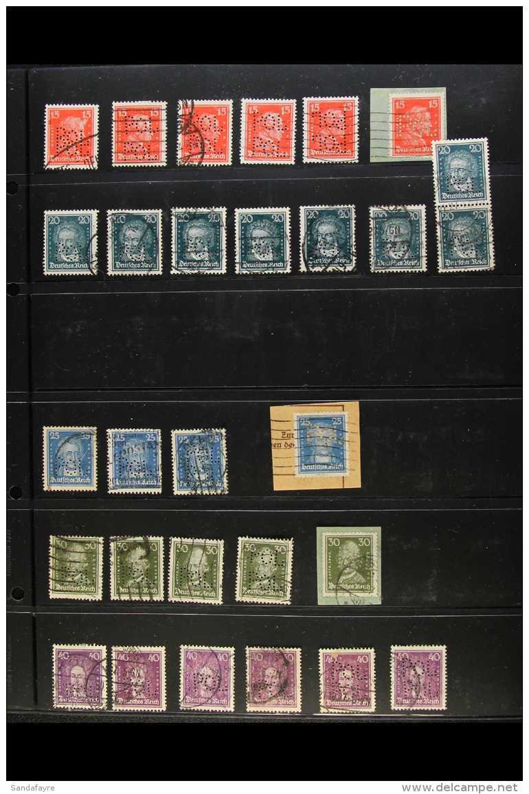1926-1938 "POL" POLICE PERFIN HOARD A Substantial Used Accumulation, Mostly Fine Condition, Arranged By Stamp... - Altri & Non Classificati