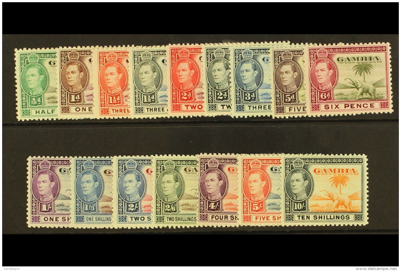 1938 Geo VI Pictorial Set Complete, SG 150/61, Very Fine And Fresh Mint. (16 Stamps) For More Images, Please Visit... - Gambie (...-1964)