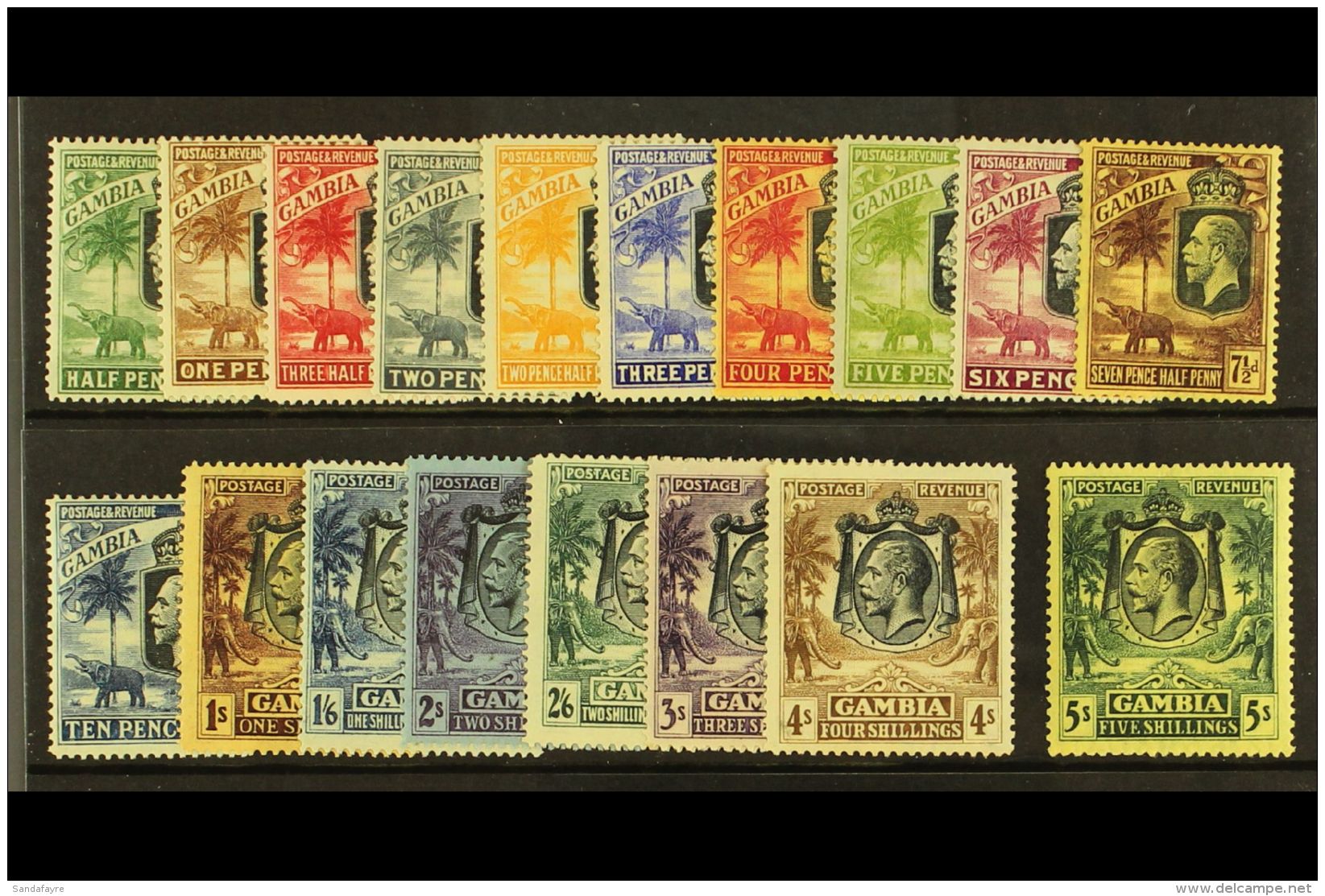 1922-29 Wmk Mult Script CA Set Complete To 5s, SG 122/41, Very Fine Mint (18 Stamps) For More Images, Please Visit... - Gambie (...-1964)