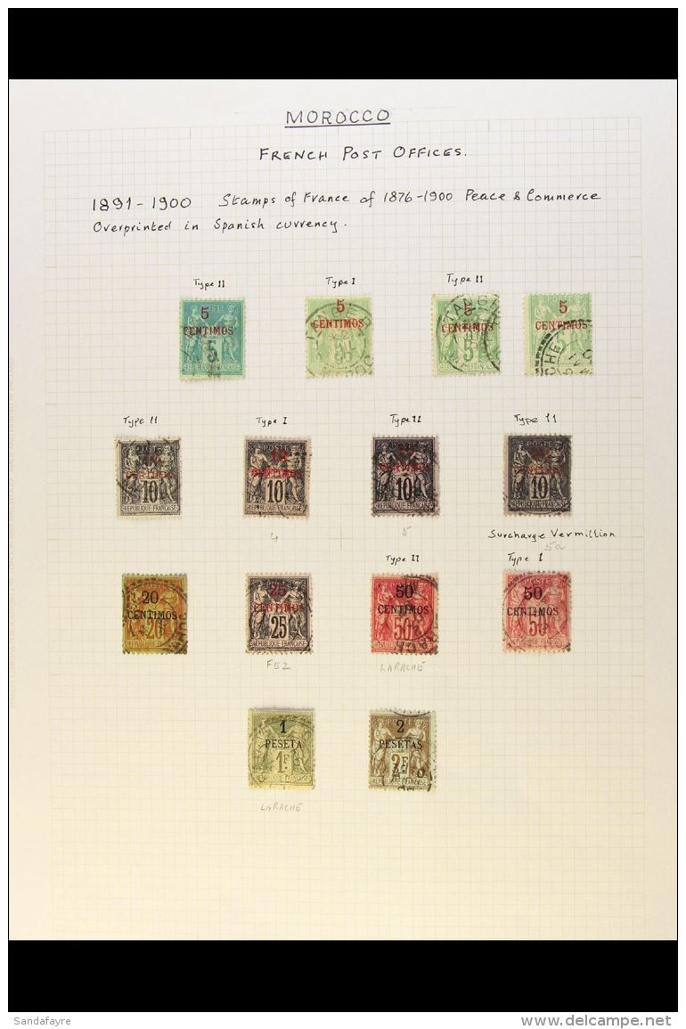 MOROCCO 1891-1955 COMPREHENSIVE FINE USED COLLECTION On Leaves, Virtually All Different With A Few Shades &amp;... - Autres & Non Classés