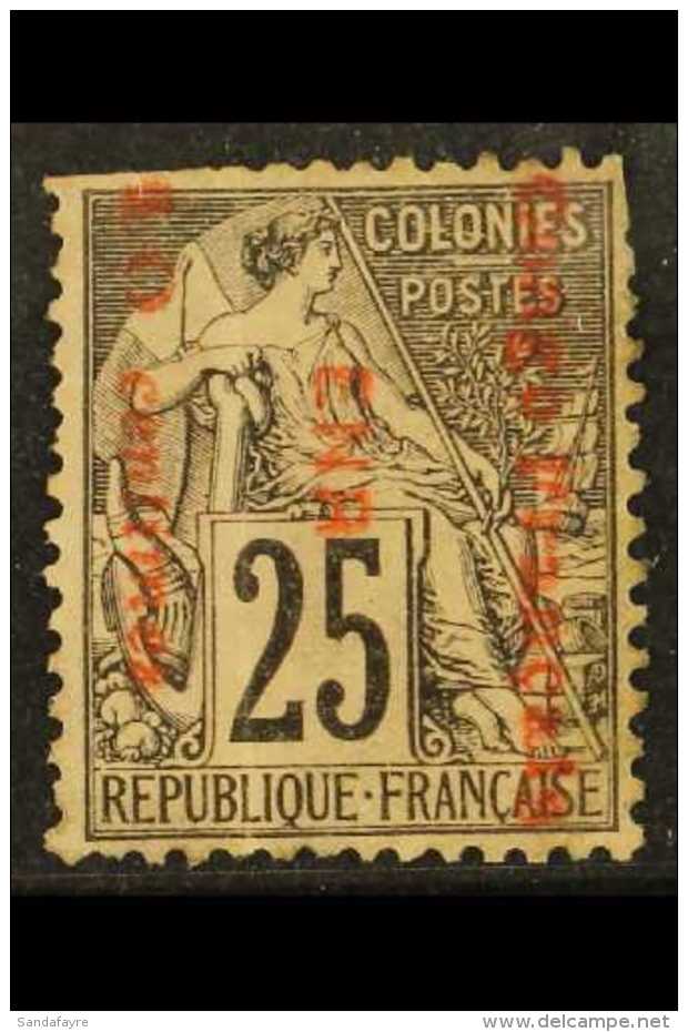CONGO - REVENUE 1892 Enregistrement "10 Centimes" And "ENR" On 25c Black On Rose, Forban No. 1, Unused Without... - Altri & Non Classificati