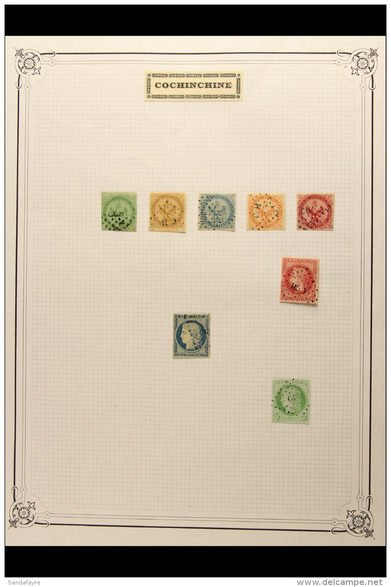 COCHIN CHINA FORERUNNERS. A Beautiful Collection Of Choice Quality Colony General Issue Stamps Cancelled At... - Altri & Non Classificati