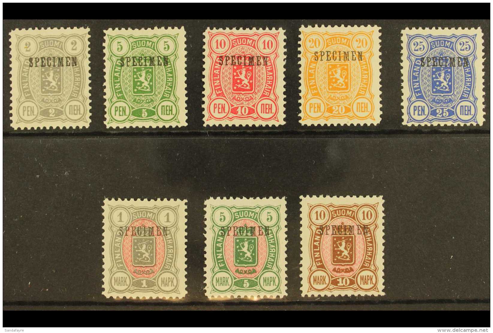 1889-94 Perf 12&frac12; Complete Set With "SPECIMEN" Overprints, As SG 108-23, Michel 27/34 A, Fine Never Hinged... - Other & Unclassified
