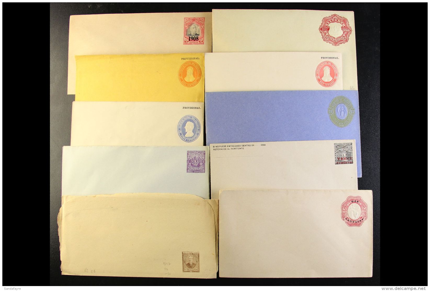 1887-1912 POSTAL STATIONERY COLLECTION An Unused Range Of Postal Stationery ENVELOPES &amp; WRAPPERS Offering A... - El Salvador