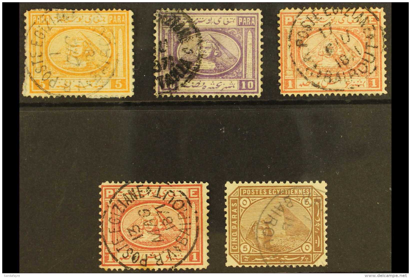 USED AT BEIRUT (SYRIA) 1867-71 5pa, 10pa, 1pi (2, Both Shades) &amp; The 1879 5pa Each Cancelled At The Egyptian... - Autres & Non Classés