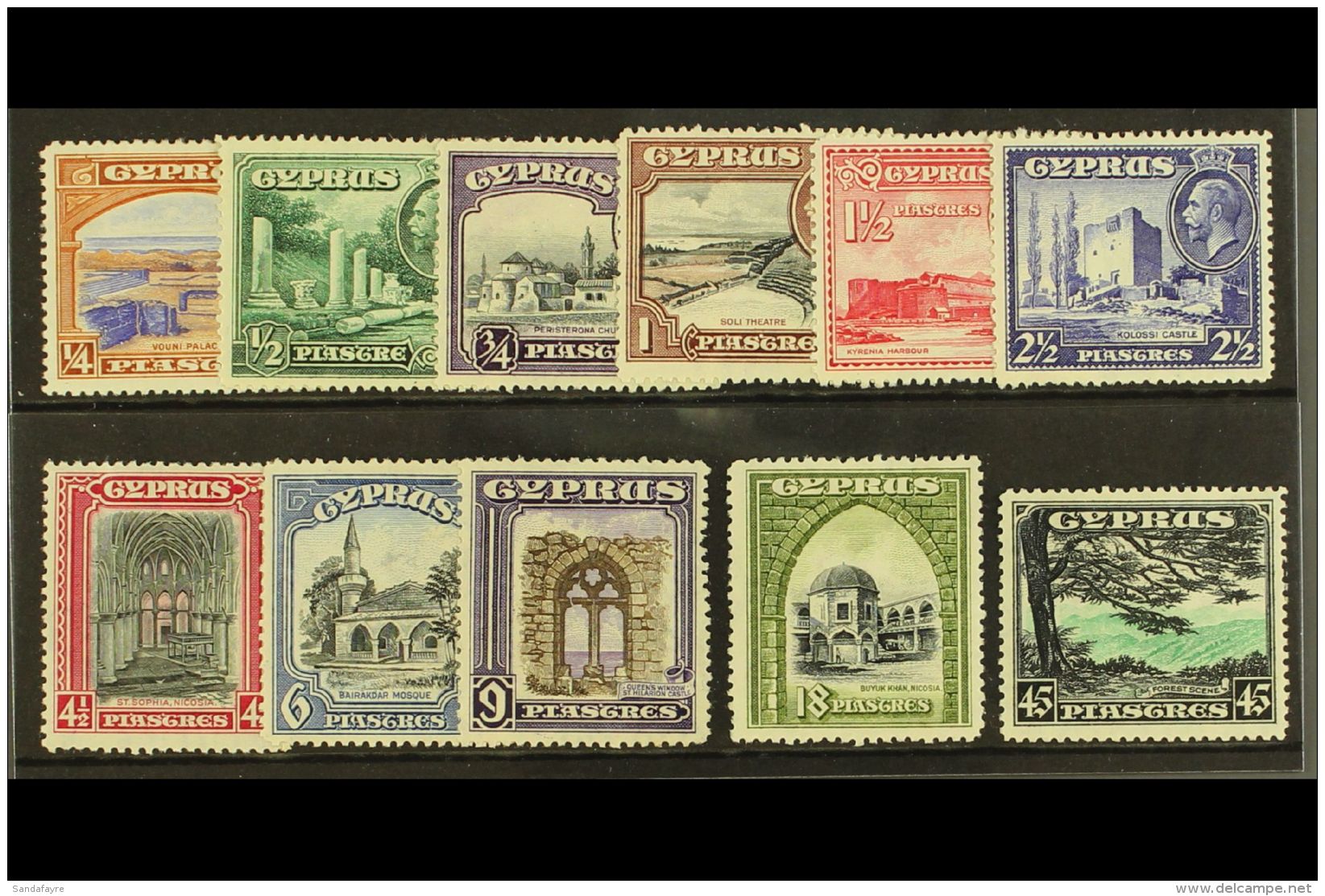 1934 Pictorial Set Complete, SG 133/43, Mint, Heavy Hinge Remains But Fresh &amp; Attractive (11 Stamps) For More... - Altri & Non Classificati