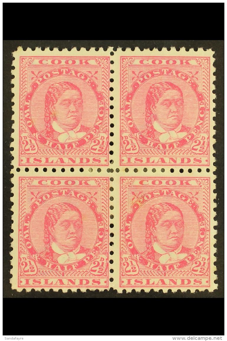 1893-1900 2&frac12;d Pale Rose Perf 11, SG 16, Fine Mint BLOCK Of 4, Fresh. (4 Stamps) For More Images, Please... - Cook