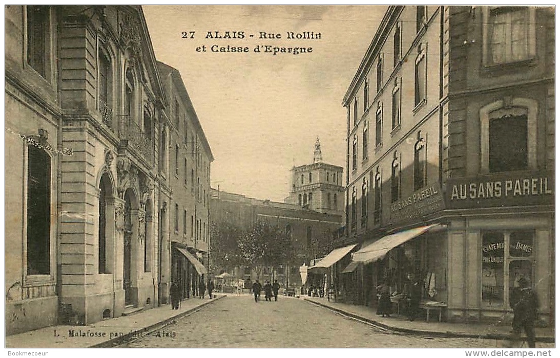 30  ALAIS  RUE ROLLIN  ET CAISSE D'EPARGNE - Alès