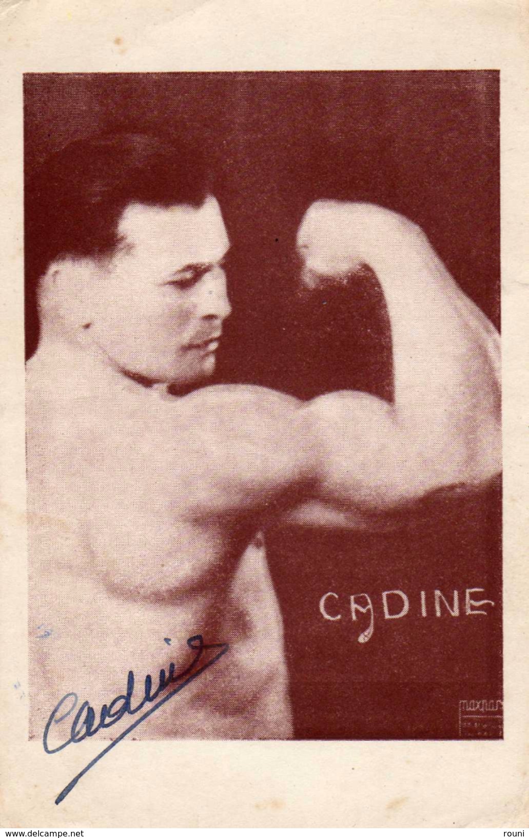 ERNEST CADINE - CHAMPION DU MONDE DE FORCE - Dédicacée - Weightlifting