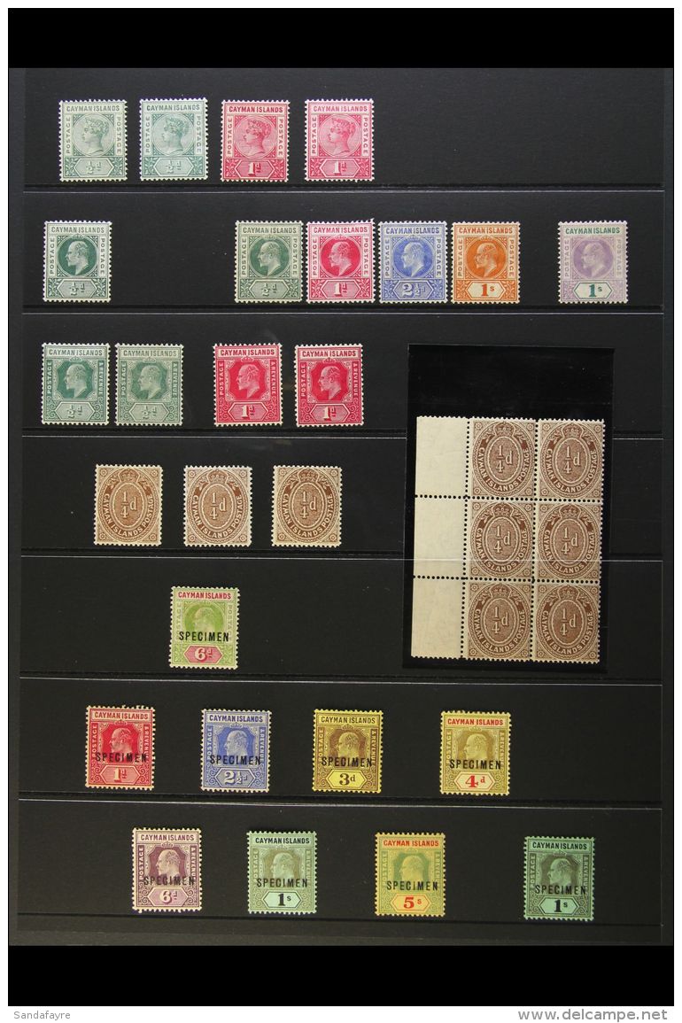 1900-1909 MINT COLLECTION Presented On A Stock Page. Includes 1900 QV Set With Shades, 1902-03 &frac12;d, 1905... - Kaaiman Eilanden