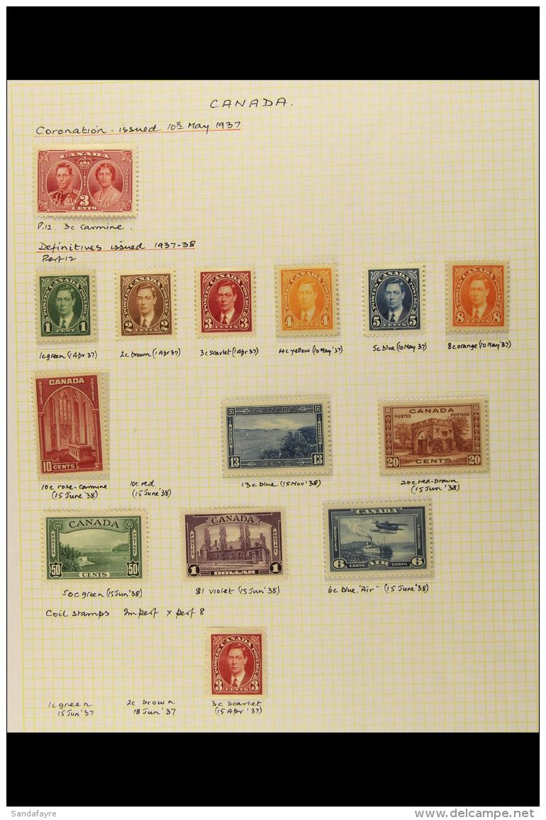 1937-51 EXTENSIVE KGVI MINT COLLECTION Neatly Presented On Album Pages &amp; Much Never Hinged. Includes 1937-38... - Altri & Non Classificati