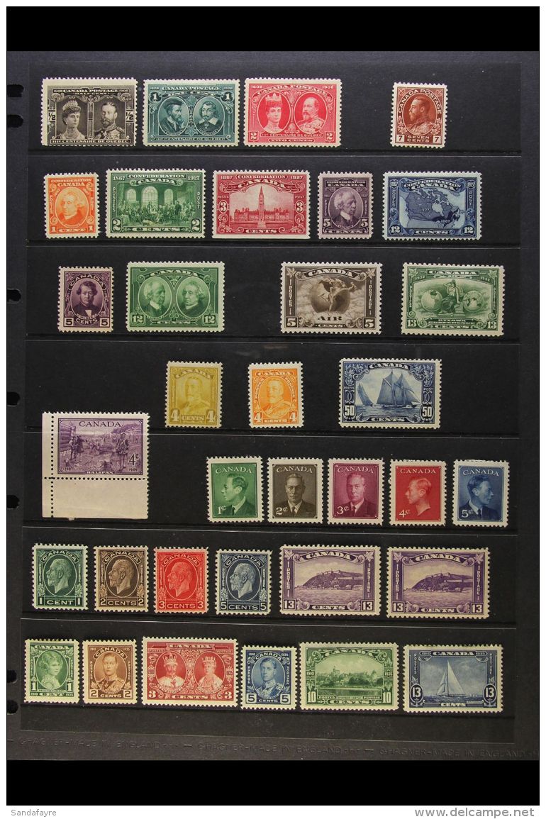 1908-52 MINT SELECTION. An Assembly Of Mint Issues Presented On Stock Pages That Includes KGV Era With 1928-29 50c... - Altri & Non Classificati