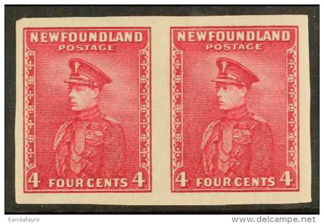 1932 4c Carmine, Variety "imperf Pair", SG 224a, Very Fine Mint. For More Images, Please Visit... - Altri & Non Classificati