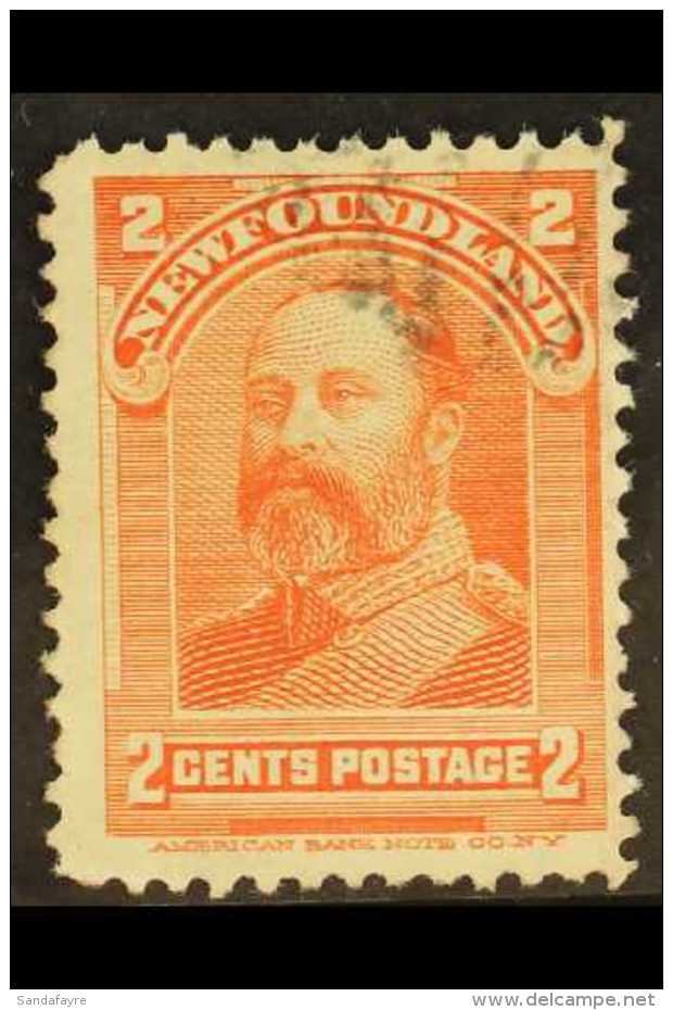 1898 2c Vermilion KEVII Showing MAJOR RE-ENTRY (position 91), Unitrade 82ii, Fine Lightly Used. For More Images,... - Altri & Non Classificati