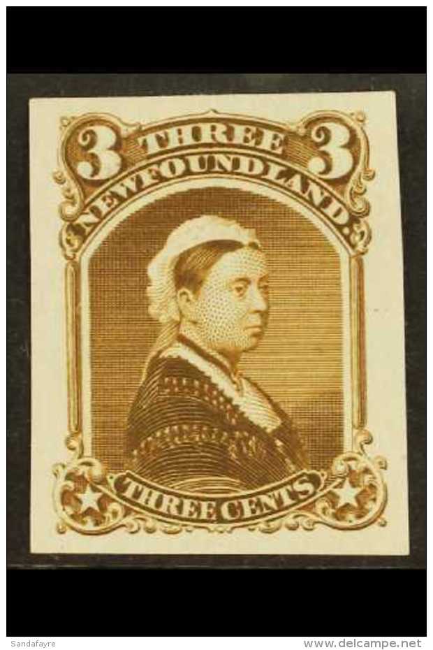 1868 3c Rose, Queen Victoria, As SG 36, Die Proof In Brown On India, Uni 33TC, Very Fine And Fresh. For More... - Autres & Non Classés