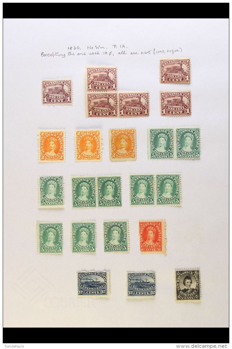 1860-63 MINT/UNUSED COLLECTION On A Page, Comprising 1c (x6 Inc Block Of 3, One Unused), 2c (x3, Unused), 5c (x10... - Autres & Non Classés