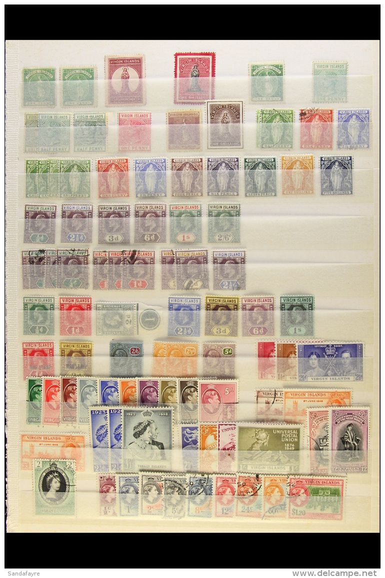 1867-1956 MINT &amp; USED RANGES On A Stock Page, Inc 1867-70 1d (x2) &amp; 4d Unused, 1867 1s (a Few Short Perfs)... - British Virgin Islands