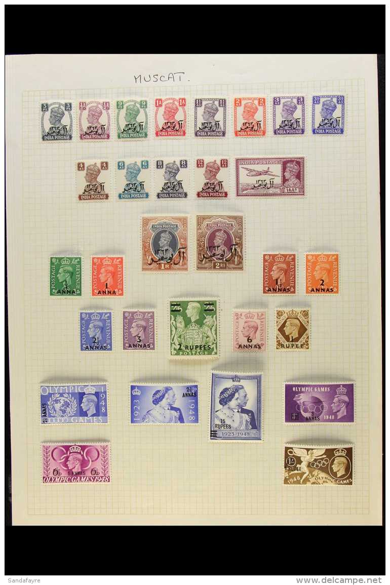1944-61 VERY FINE MINT COLLECTION An Attractive COMPLETE BASIC COLLECTION With Muscat Both 1944 Postage And... - Bahreïn (...-1965)