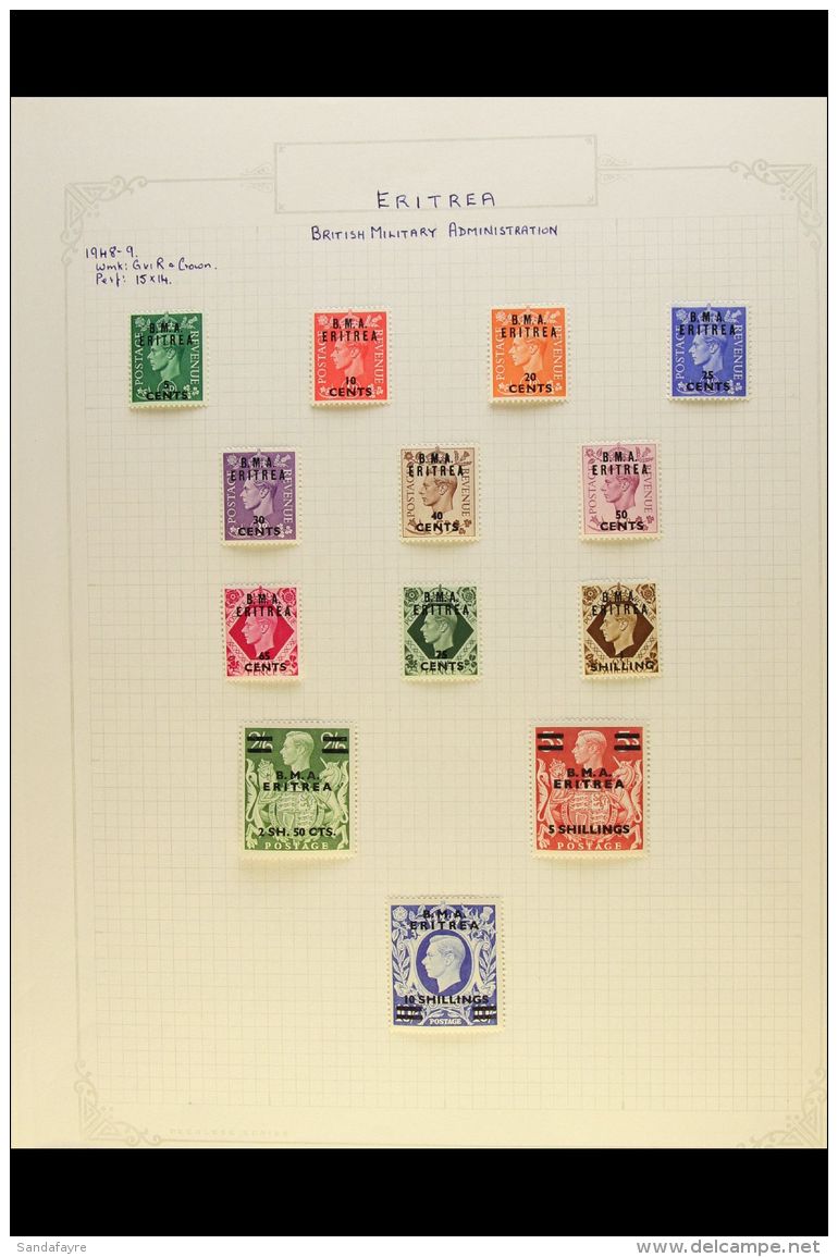 ERITREA 1948-51 COMPLETE COLLECTION  With 1948-49, 1950 And 1951 Sets, Both Postage Due Sets, SG E1/32, ED1/10,... - Africa Orientale Italiana