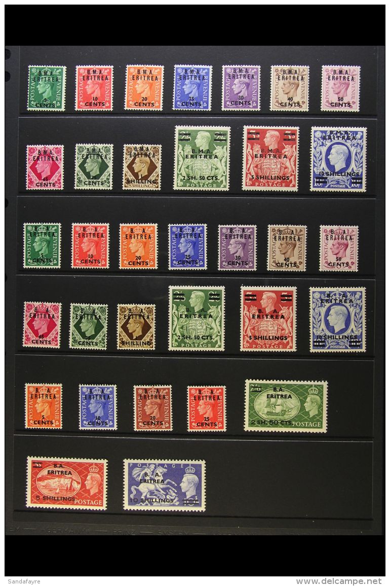 ERITREA 1948-1951 Complete Run Of Postage Issues, SG E1/32, Very Fine Mint. (33 Stamps) For More Images, Please... - Afrique Orientale Italienne