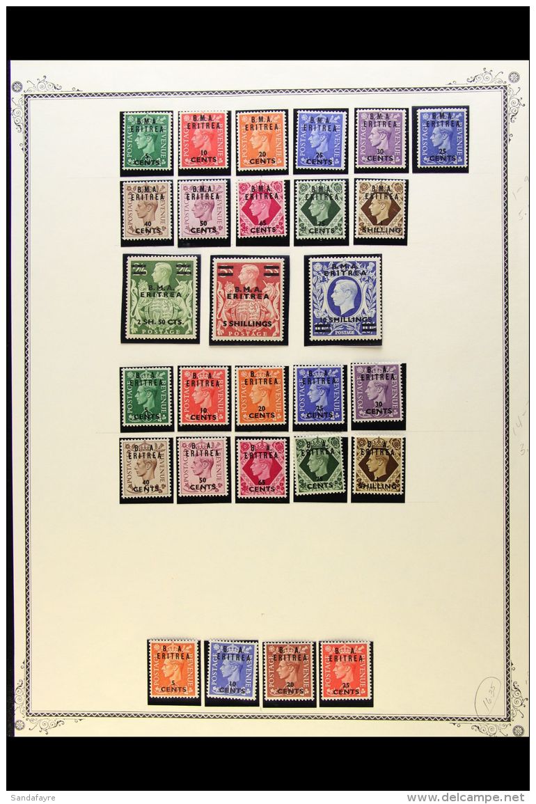 ERITREA 1948-51 MINT &amp; USED COLLECTION - Includes 1948-9 KGVI "B.M.A. ERITREA" Ovpts Mint &amp; Used Sets,... - Africa Orientale Italiana