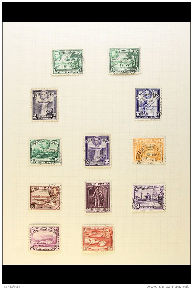 1934-68 CLEAN AND ATTRACTIVE COLLECTION An Original Very Fine Mint And Used Collection On Album Pages, Includes... - Guyane Britannique (...-1966)