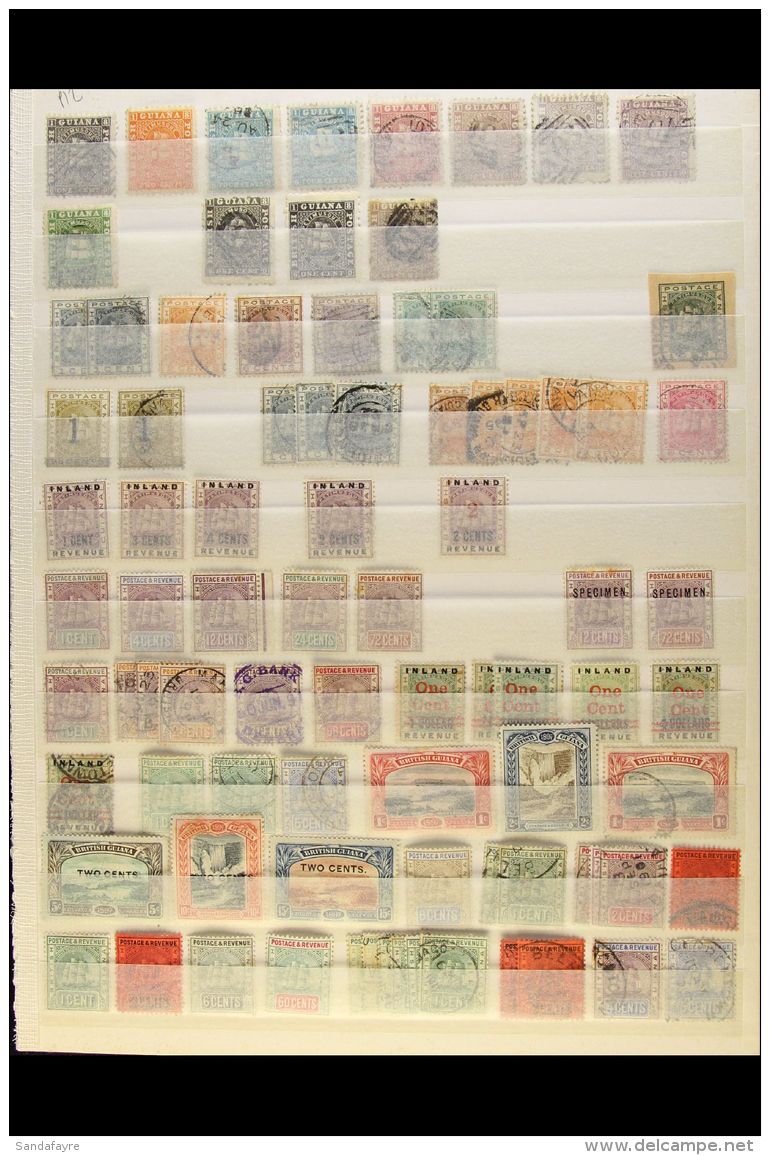 1862-1954 COLLECTION On Stock Pages, Mint &amp; Used, Inc 1862-65 Perf 12 2c Unused And 1c, 4c (x2), 8c, 12c (x3)... - Guyane Britannique (...-1966)