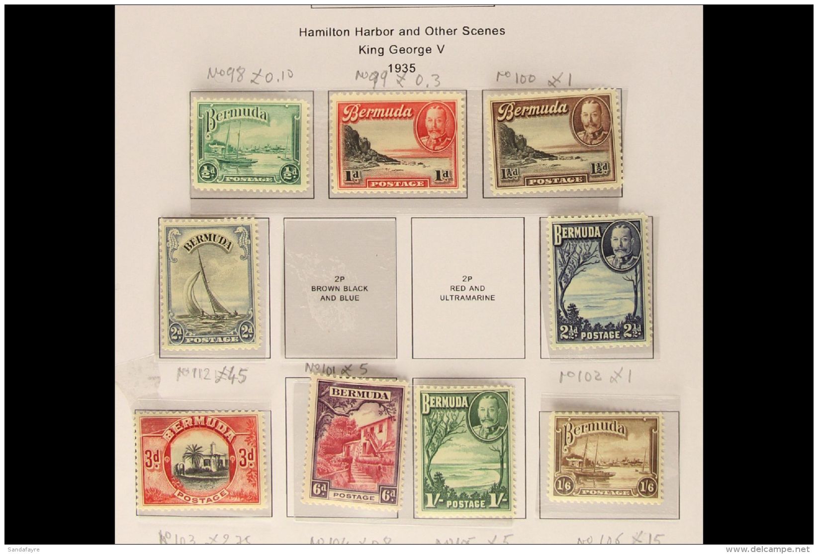 1921-40 A Small Fine Mint Range On Pages Incl. 1936 Pictorial Set, 1938 2d And 3d Etc. (21 Stamps) For More... - Bermudes