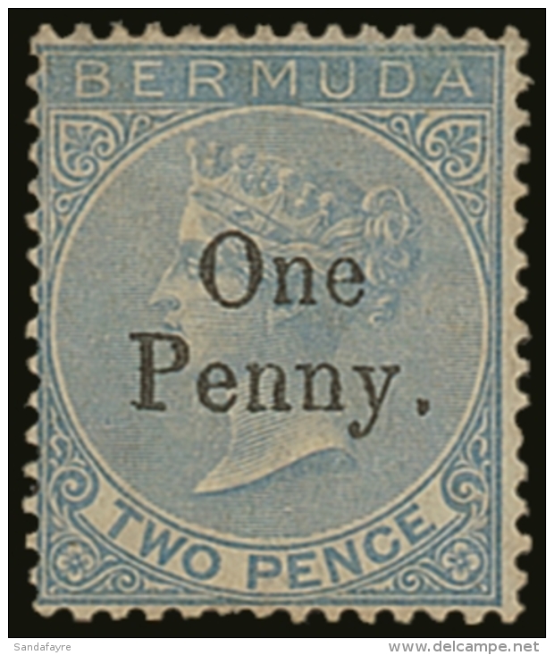 1875 1d On 2d Dull Blue SG 15, Fine Mint With Part Og And Good Colour. Cat &pound;700 For More Images, Please... - Bermudes