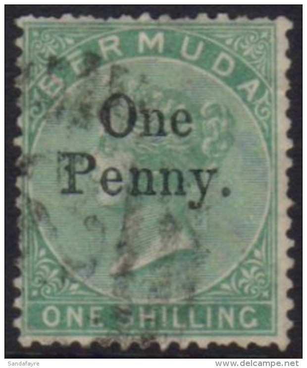1875 1d On 1s Green, SG 17, Good Used But With Ragged Perfs. Cat &pound;250. For More Images, Please Visit... - Bermudes