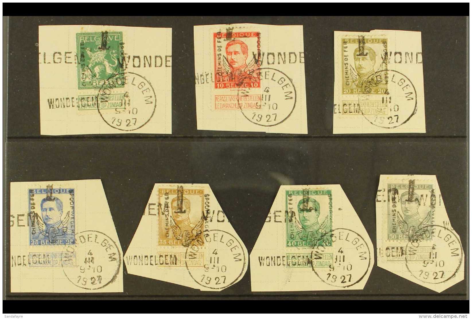 RAILWAY PARCELS 1915 Complete Set To 50c (stamps With 'Sunday Labels') With FORGED "Chemins De Fer / Spoorwegen"... - Autres & Non Classés