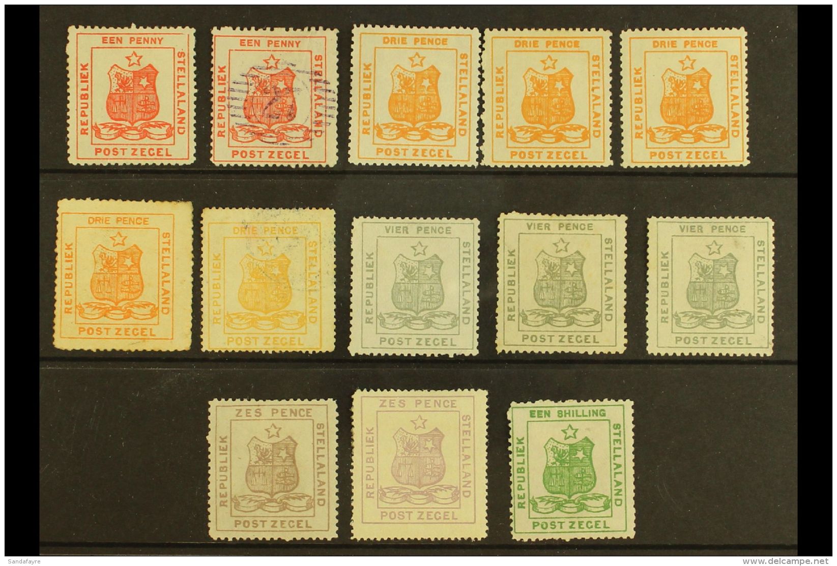 STELLALAND Accumulation Of 1884 1d To 1s, Incl. 1d Mint, 1d With Neat "27" Barred Oval Numeral Cancel, 3d X4... - Autres & Non Classés