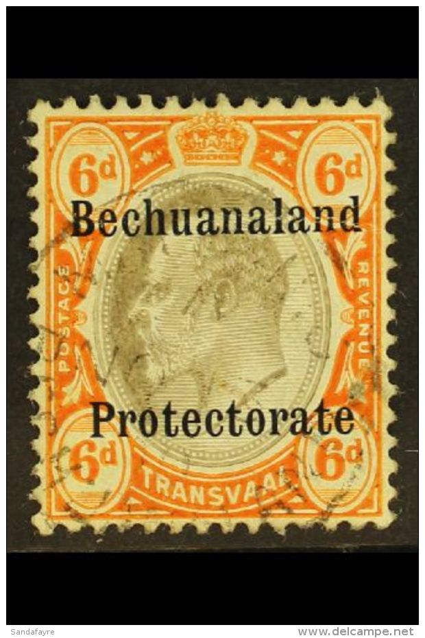 POSTAL FISCAL 1910 6d Black &amp; Brown-orange Overprint On Transvaal, SG F1, Fine Used With "Mafeking /... - Altri & Non Classificati