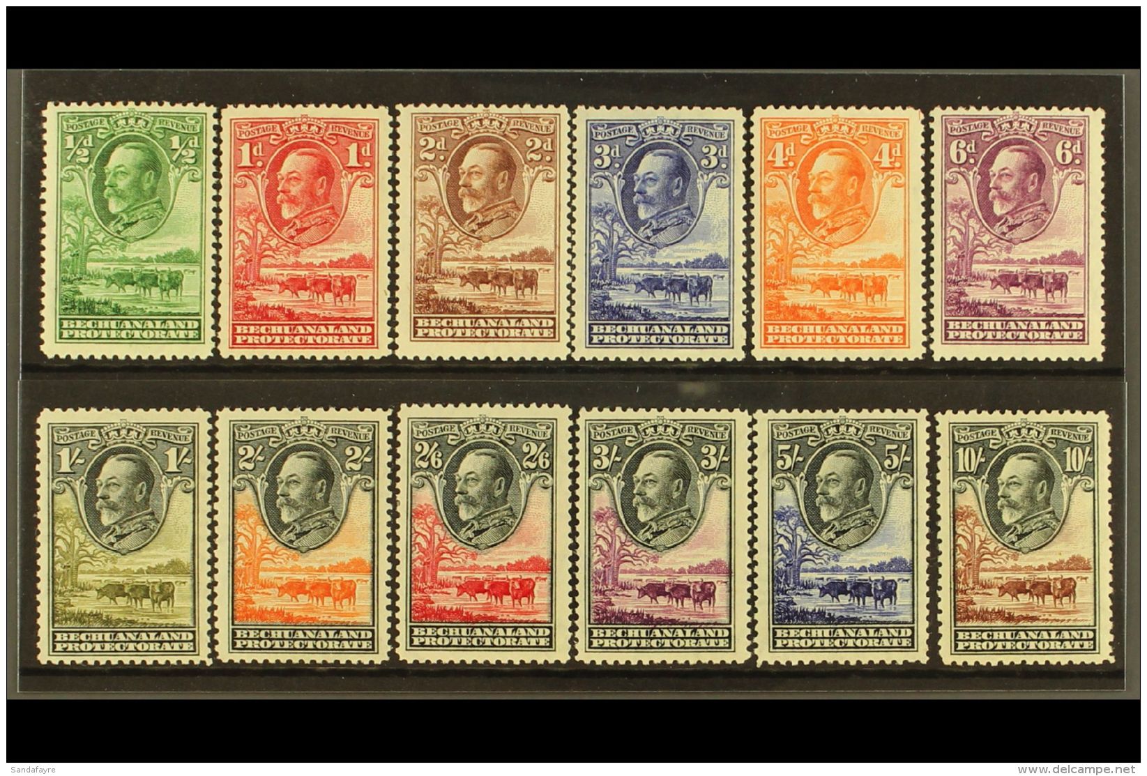 1932 KGV "Baobab Tree &amp; Cattle" Complete Set, SG 99/110, Fine Mint (12 Stamps) For More Images, Please Visit... - Altri & Non Classificati