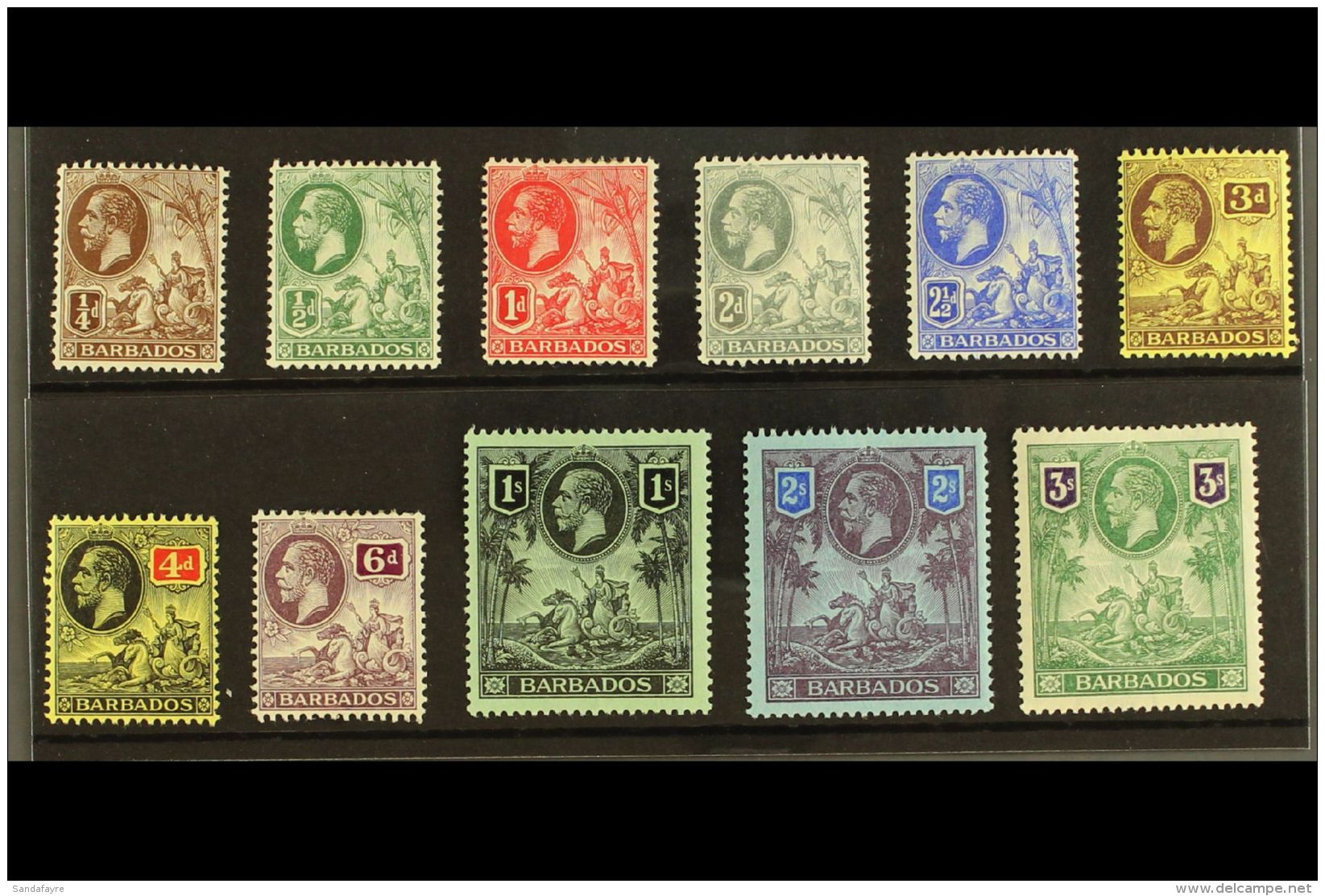 1912-16 Definitives Complete Set, SG 170/80, Very Fine Mint. Fresh! (11 Stamps) For More Images, Please Visit... - Barbades (...-1966)