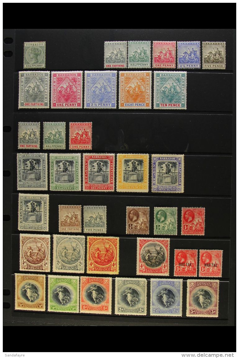 1882-1970 MINT COLLECTION CAT &pound;750+ An All Different Collection Presented On Stock &amp; Album Pages.... - Barbades (...-1966)