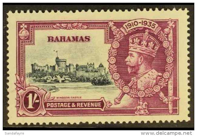 1935 1s Slate And Purple, Silver Jubilee, Variety "Dot By Flagstaff", SG 144h, Very Fine And Fresh Mint. For More... - Altri & Non Classificati