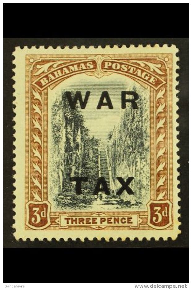 1919 3d Black And Brown "WAR TAX" With WATERMARK REVERSED, SG 105x, Never Hinged Mint. For More Images, Please... - Altri & Non Classificati