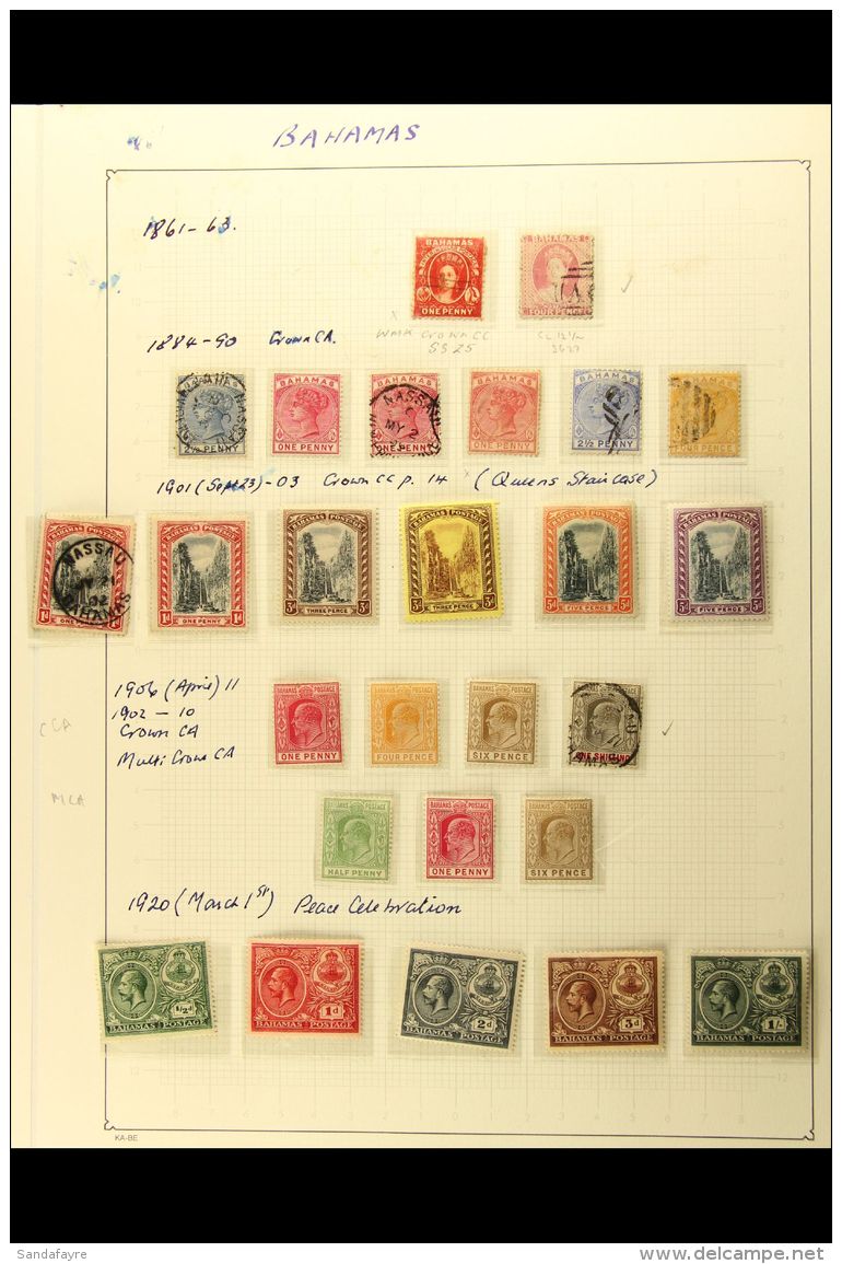 1863-1952 MINT AND USED COLLECTION In Hingeless Mounts On Album Pages. Note 1863 (perf 12&frac12;) 4d Dull Rose... - Altri & Non Classificati